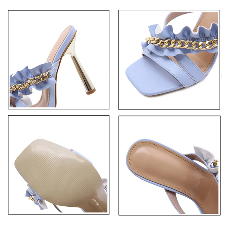 

Women Shoes Sexy High Heels Women Pumps Sandals 2021 Women Heels Sandals Women Summer Footwear High-Heeled Chain Design