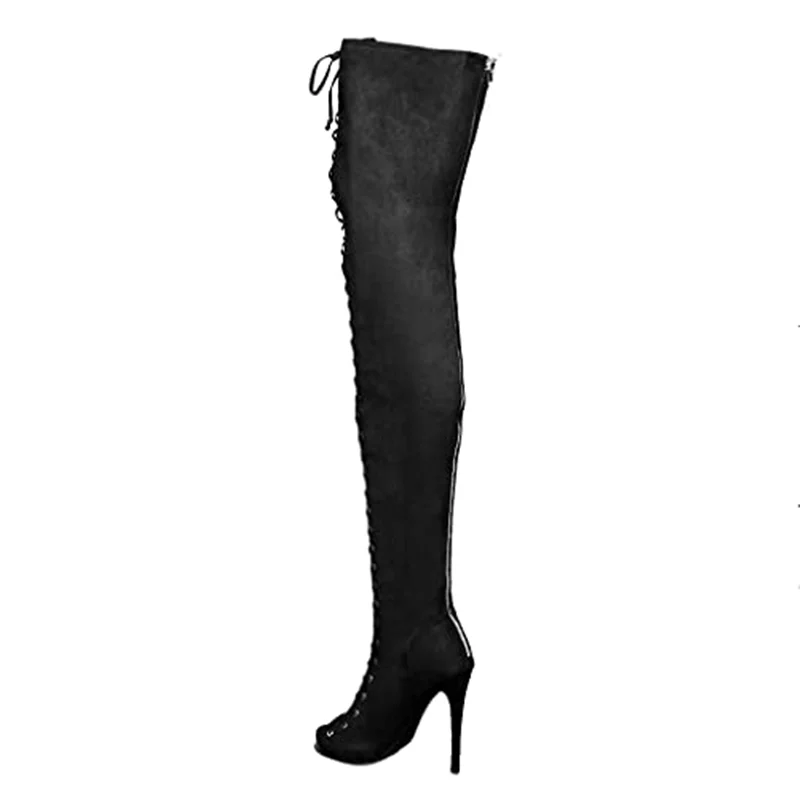 

SHOFOO shoes,Elegant fashionable women's shoes, suede, about 11cm high-heeled women's shoes, over-the-knee high women's shoes.