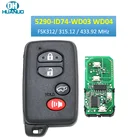 Умный дистанционный ключ 3 + 1B FSK312315,12433,92 МГц-5290-ID74-WD03 стандартная Корона Camry Reiz Pardo 2010-2013 экстренный TOY48