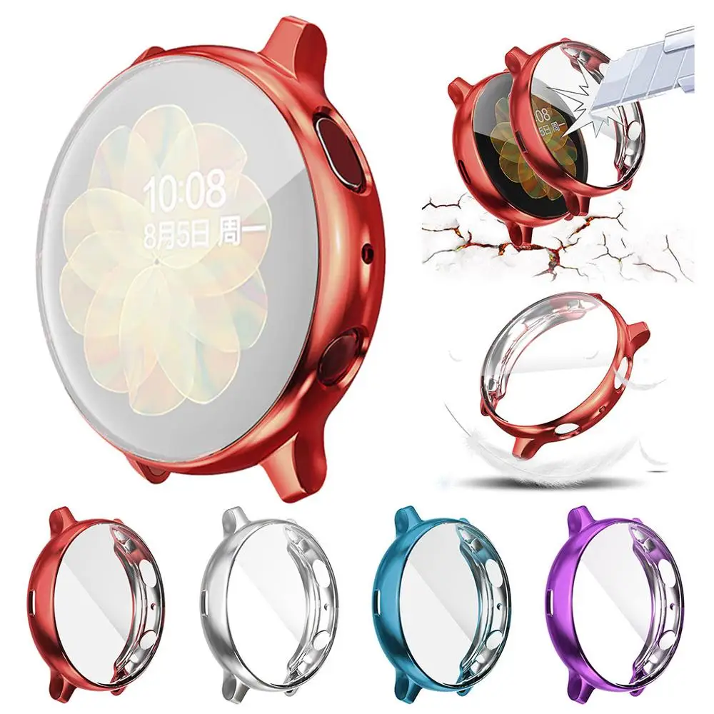 For Samsung Galaxy Active2 40mm 44mm Electroplate Transparent TPU Soft Case Cover Smart watch accessories Active 2 Shell #1030 |