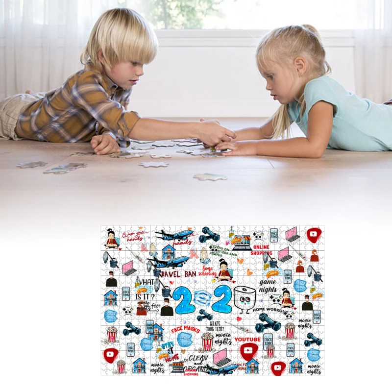 

2021 New 1000 Pieces Of Puzzle Cartoon Custom Plane Puzzle 2021 Commemorative Puzzle Decoration Puzzle