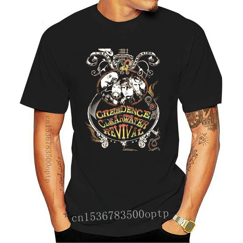 

New 2021 Popular CCR Creedence Clearwater Revival Rock Men's Black T-shirt Size S-3XL harajuku Summer tshirt Short Sleeve Plus