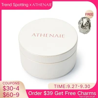 athenaie high quality round white pu gift box for necklace bracelet bangles earrings charms beads jewelry packaging