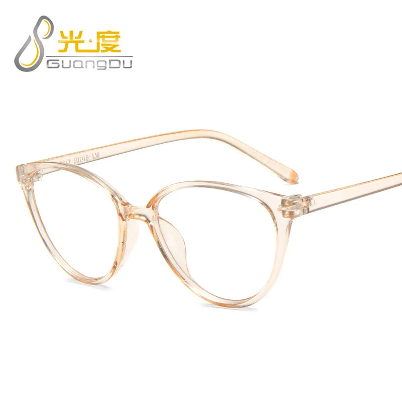 

Cat Eye Glasses Frames Women 2020 Brand Design transparent Glsses Frame For Men Big Frame Eyeglasses Female Clear Lens Spectacle