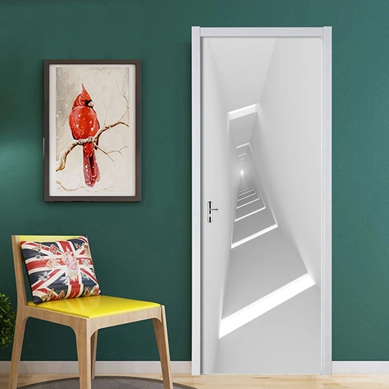 Самоклеящаяся обновленная наклейка для домашнего декора простая 3d на дверь