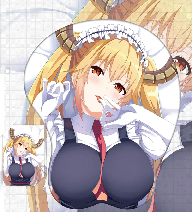 Игровой 3D коврик для мыши Kobayashi san Chi no Meidoragon Miss Kobayashi's Dragon Maid Kanna Tohru| |