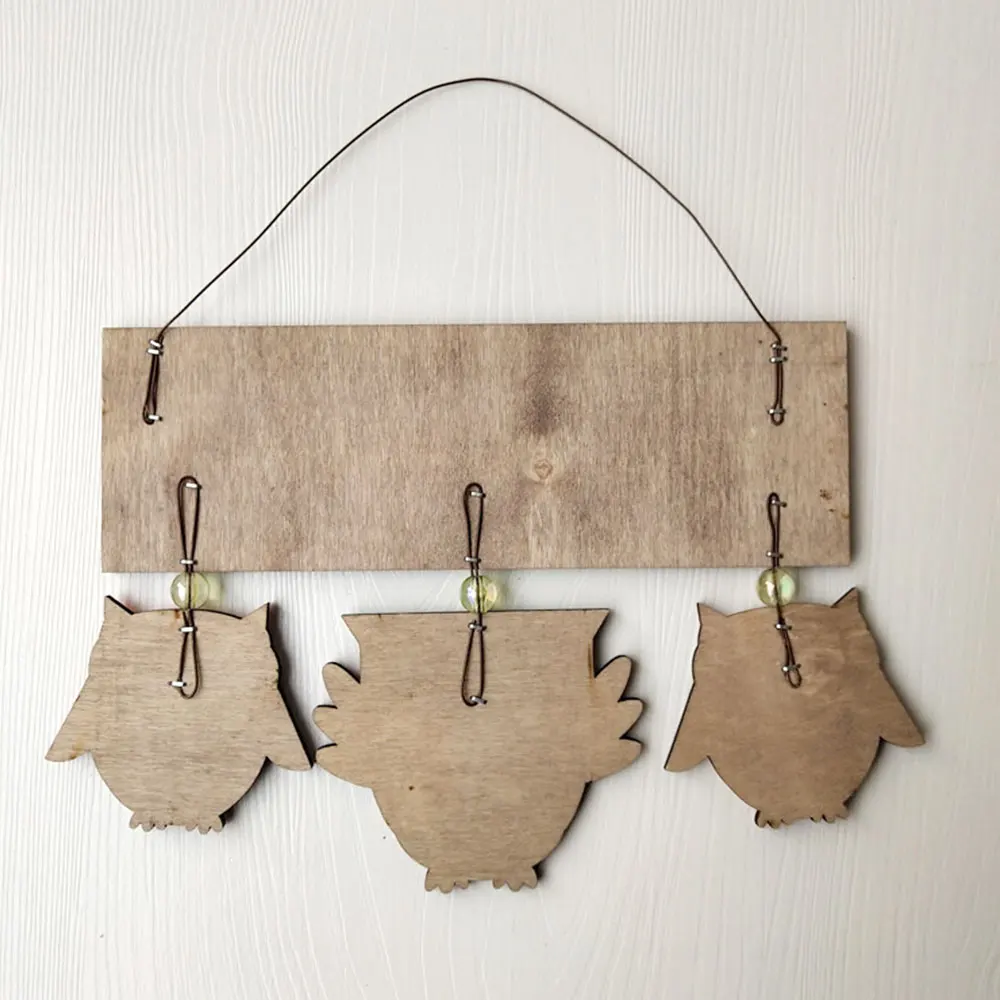 Owls Welcome Sign Wooden Hanging Door for Porch Patio Front Decor Home Garden Decorative Wall Ornament | Дом и сад