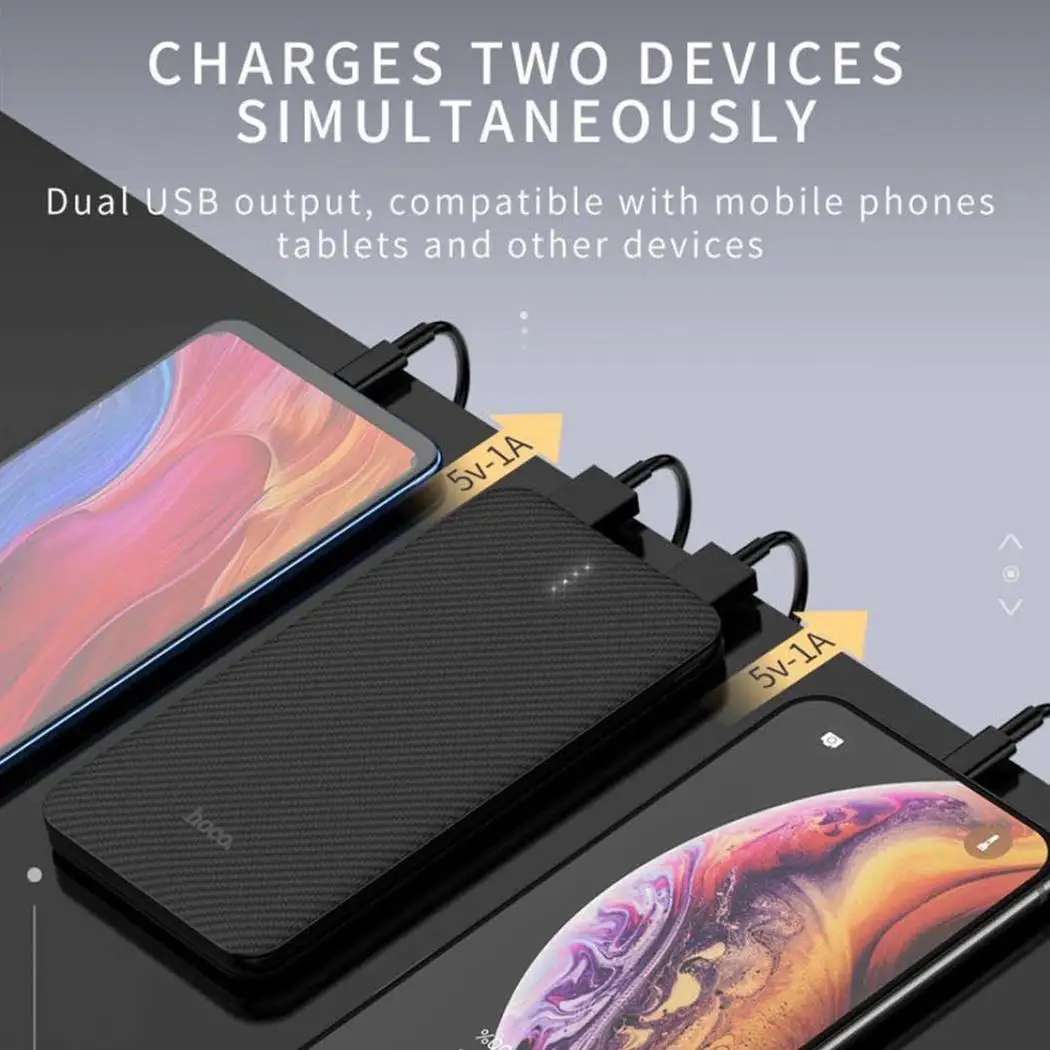 Беспроводное зарядное устройство hoco. 5000 мАч портативный Банк питания двойной USB