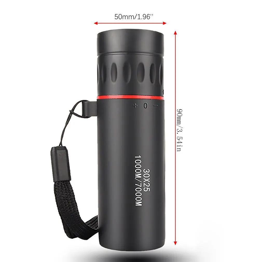 

30x25 Monocular Telescope Dual Focus Optics Zoom Day & Night Waterproof High Power Outdoor Black Adult Telescope ACEHE