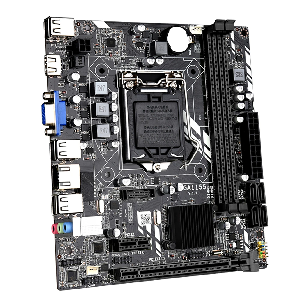 Материнская плата H61 LGA 1155 DDR3 ПАМЯТЬ 16 Гб Micro ATX десктопная материнская для LGA1155 Socket