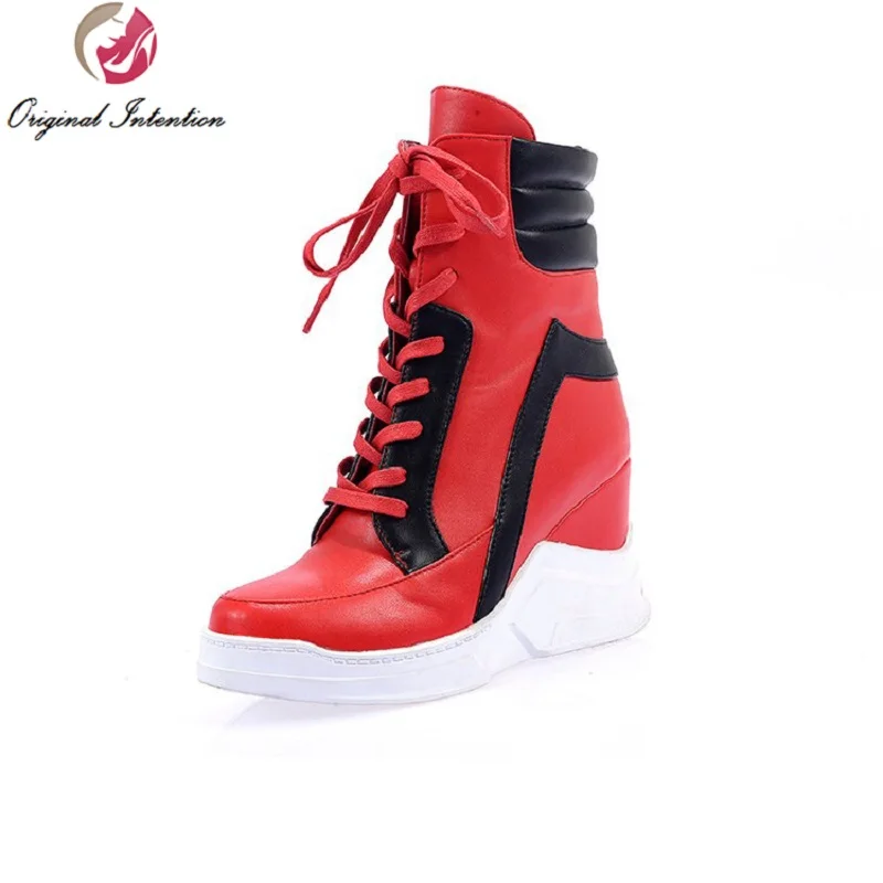 Женские ботильоны на шнуровке с круглым носком каблуке размеры 4 10 5|shoes woman|shoe uswomen