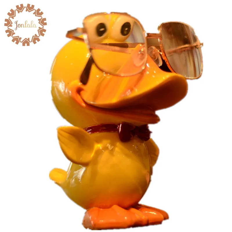 Милая желтая утка очки в виде животных подставка для очков изделия из смолы