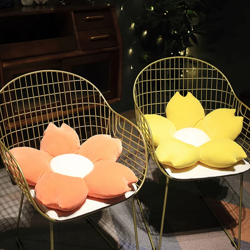 

1pc 2 Sizes Ins Flower Pillow Plant Seat Cushion Stuffed Plush Sofa Indoor Floor Home Chair Decor Winter Children Girls Gift