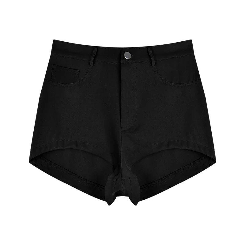 

Bodycon White Shorts Women Summer High Waist Slim Skinny Pocket Stretch Thin Sexy Black Hot Shorts Girls Streetwear S-L
