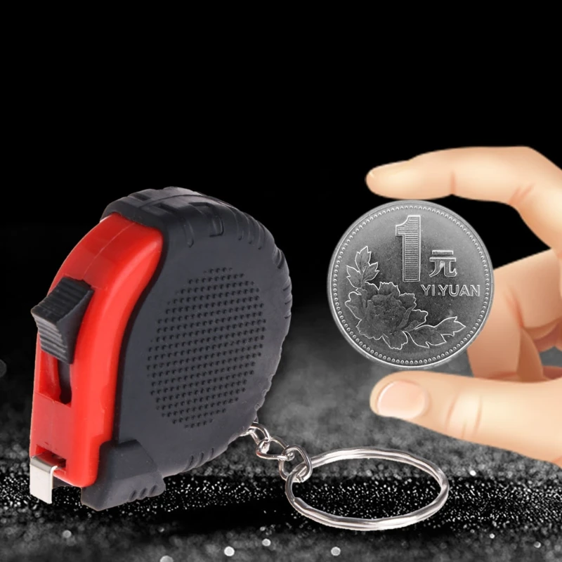 Мини-рулетка с брелоком пластиковая портативная 1 м Выдвижная линейка см/дюйм A0KF |