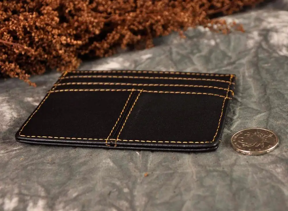 Модный мужской деловой чехол унисекс из натуральной кожи с держателем для