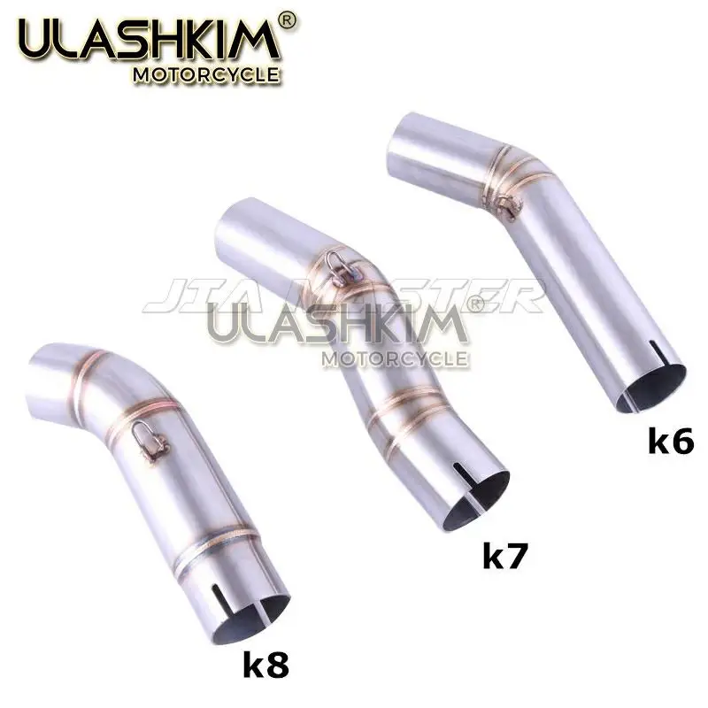 Мотоцикл Полная выхлопная средняя труба без шнуровки для Suzuki GSXR600 Gsxr700 Gsxr750 K7 GSX R700