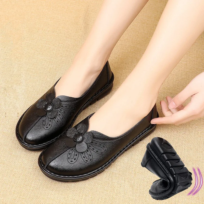 Женская обувь Сезон весна-осень Женские туфли из искусственной кожи на плоской