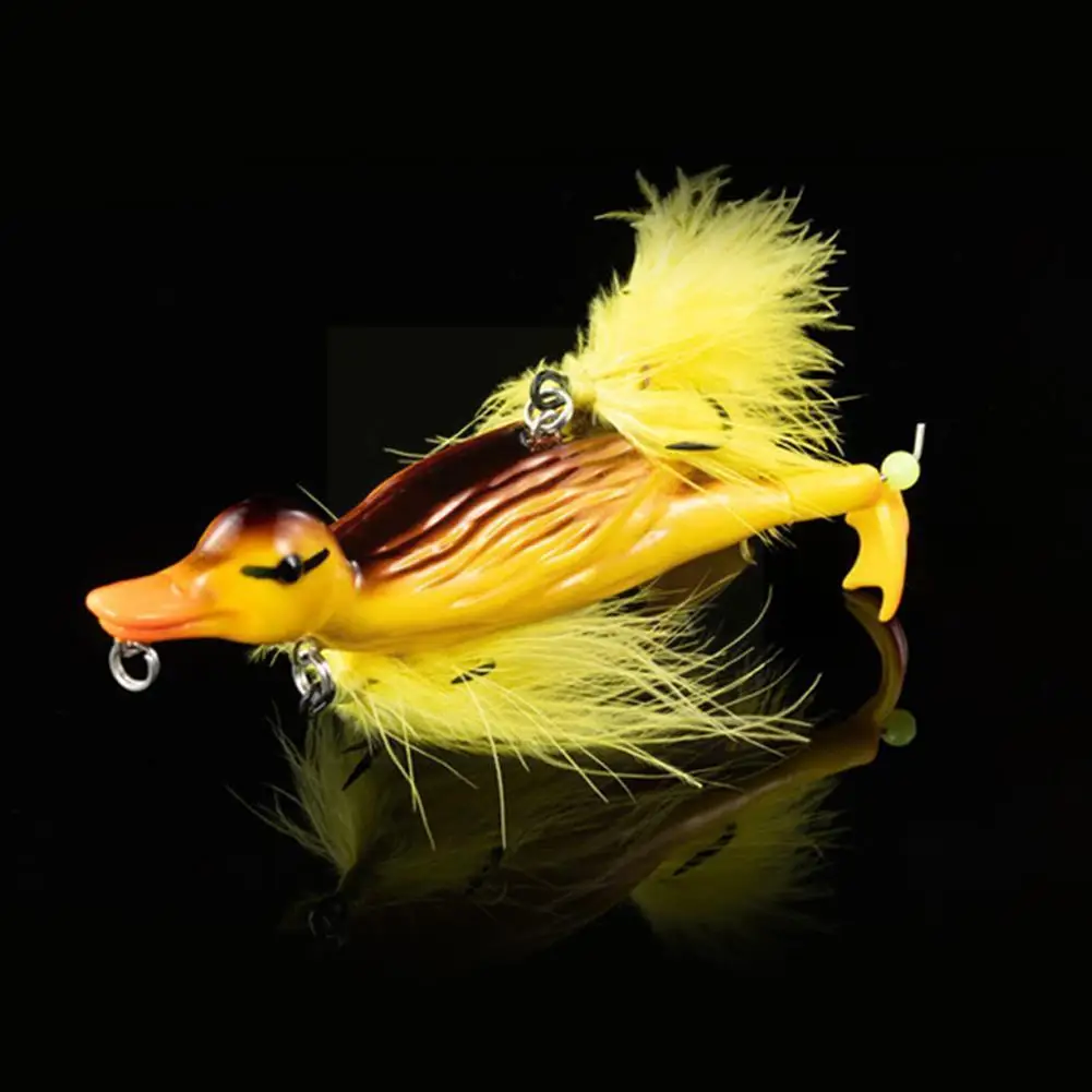 

3d Stupid Duck Topwater Fishing Lure Floating Artificial And Bait Tackle Hard Splashing Feet Geer Plopping Fishing 12cm J3i0