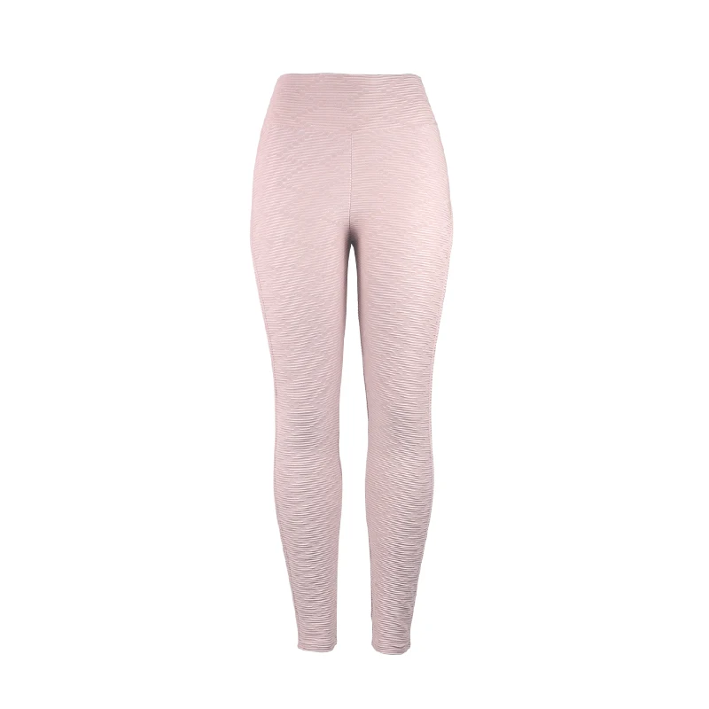 light pink Спортивные Леггинсы для фитнеса, подтяжки, ягодицы, с рюшами, высокая талия, штаны для тренировок, йоги, дышащие штаны для бега, тянущиеся, пуш-ап, контроль живота - Цвет: light pink