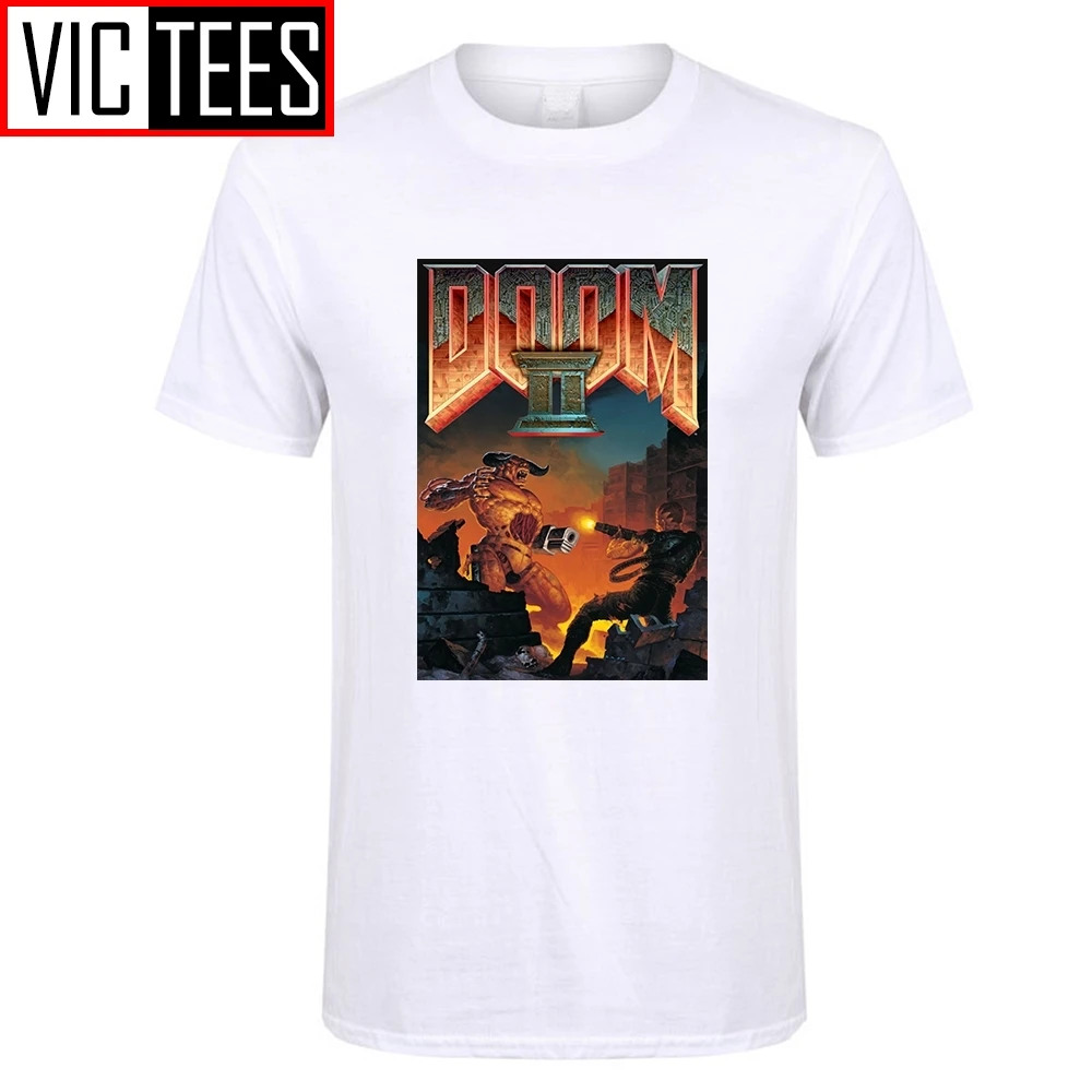 Мужские футболки Baisc Doom II Hell On Earth 1994 мужские с круглым вырезом популярные