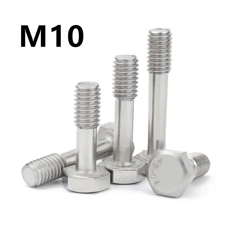 

2PCS M10x20/25/30/35/40/50/60mm GB838 hexagon loose not off screws outer hex do not escape screw stainless steel bolt
