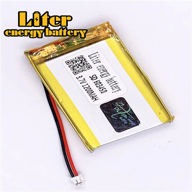 1 5 мм 2pin разъем 3 7 в 603450 1200 мАч аккумуляторная батарея lipo электронные книги