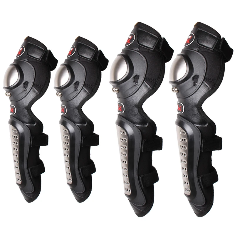 Мотоциклист наколенники и налокотники Pads-4pcs Нержавеющая сталь