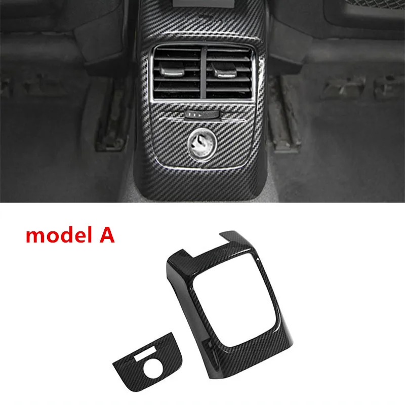 ABS задняя крышка выхода воздуха отделка углеродного волокна стиль кондиционер