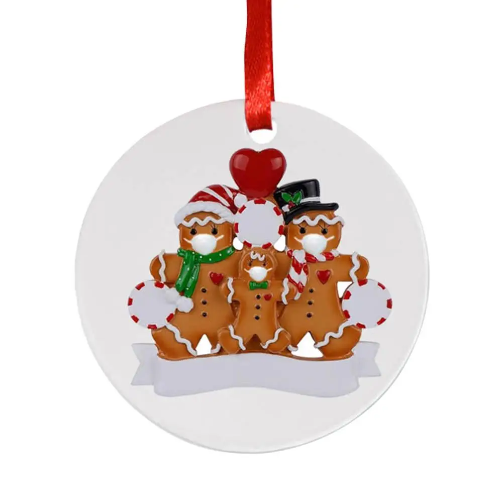 

Новинка, карантин, украшение для рождественской елки, 2020 персонализированный семейный Рождественский комплект для украшения на заказ, креа...