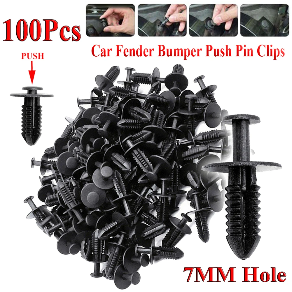 Клипсы для автомобиля с отверстием 100 7 мм пластиковые заклепки отделки