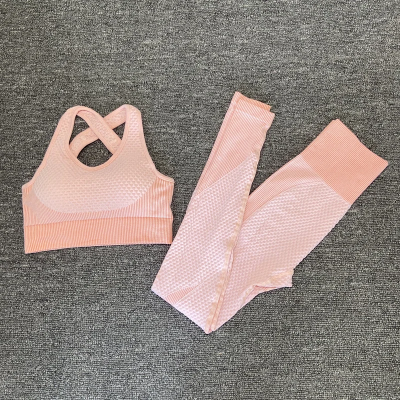 

Tracksuit Sports Set Bra Seamless Fitness Suit Matching Sets Woman Outfits Women's Sports Outfit Exercise Clothing For Women
