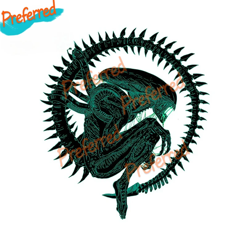 Высококачественная виниловая наклейка с изображением свиньи инопланетянина для