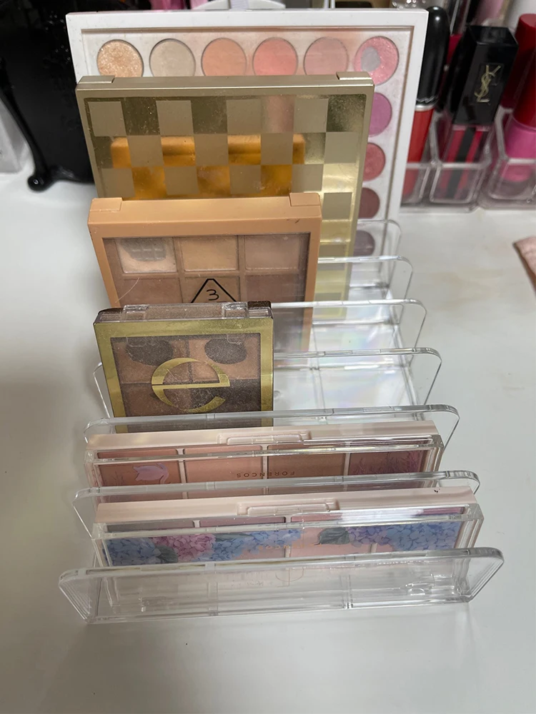 Коробка для хранения пудры торта палитры теней органайзер 7 ячеек коробка
