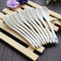 13pcs flatware largesmall tea dessert kitchen procelain pure white bone ceramic coffee spoon