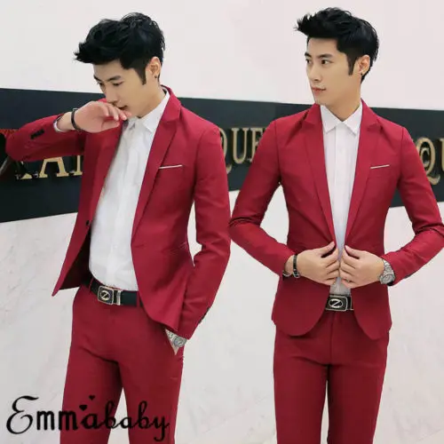 Модный мужской классический деловой костюм блейзер Мужской приталенный Блейзер