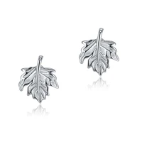zemior 925 sterling silver earrings for women minimalist maple leaf plant stud earring fine jewelry trendy party ear studs