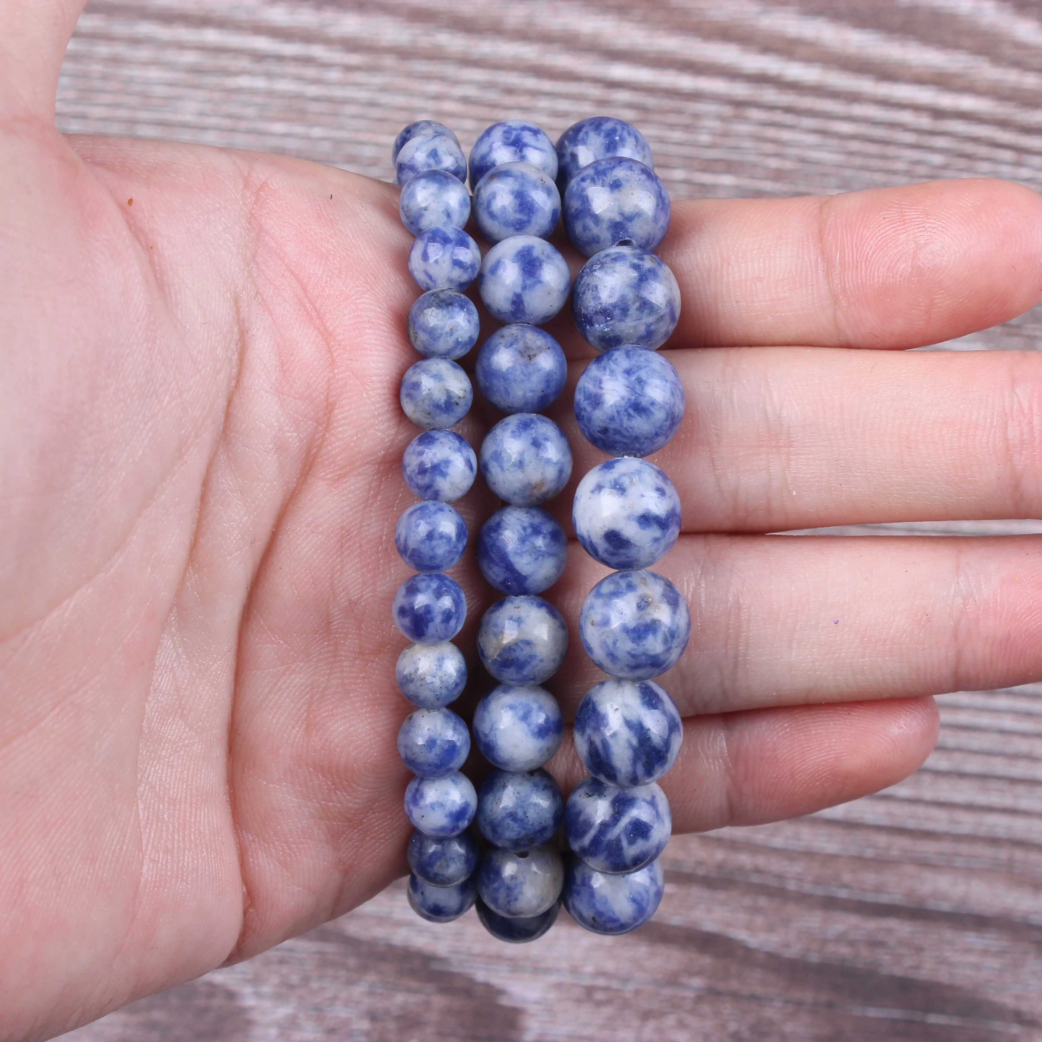 

Fashion jewelry 6 / 8 / 10mm miscellaneous stone bracelet natural jewelry beads are suitable for men's and women's accessories
