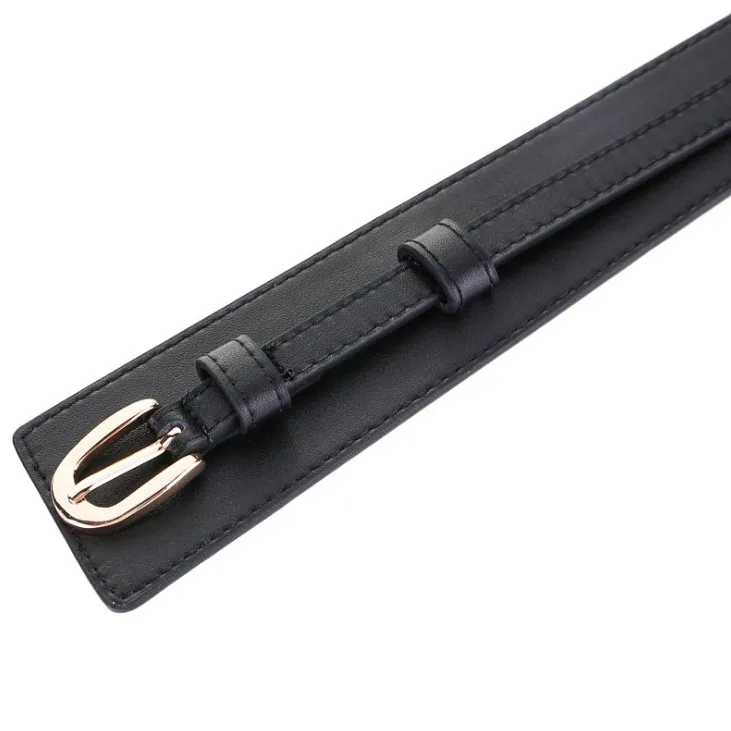 

Fashion Wide cowskin Cummerbund Women's Cummerbunds knot real leather waistbands for Dress Decorate Waist belt coat accessories
