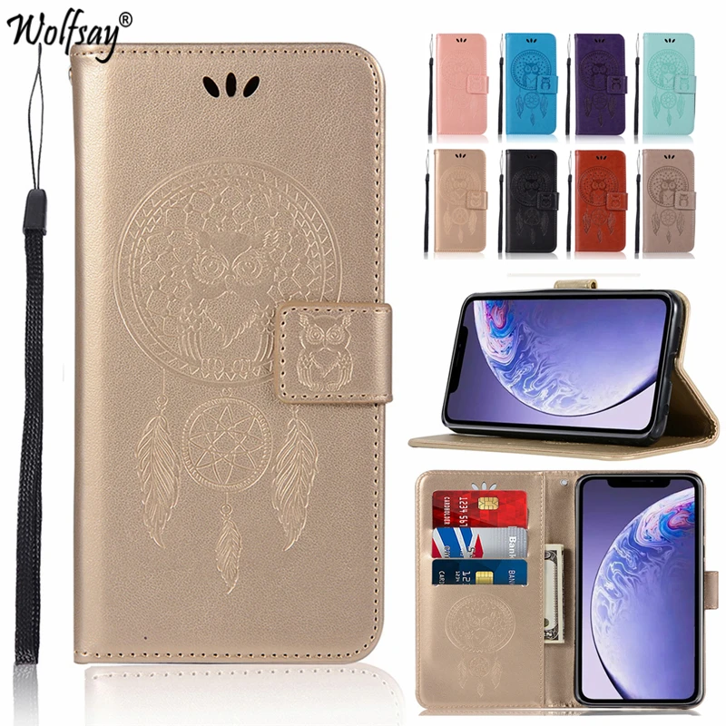 

Phone Bag Case For iphone 11 Pro Cover Owl Flip Leather Wallet Case For iphone 11 Pro Full Protective Bag For iphone 11 Pro Case