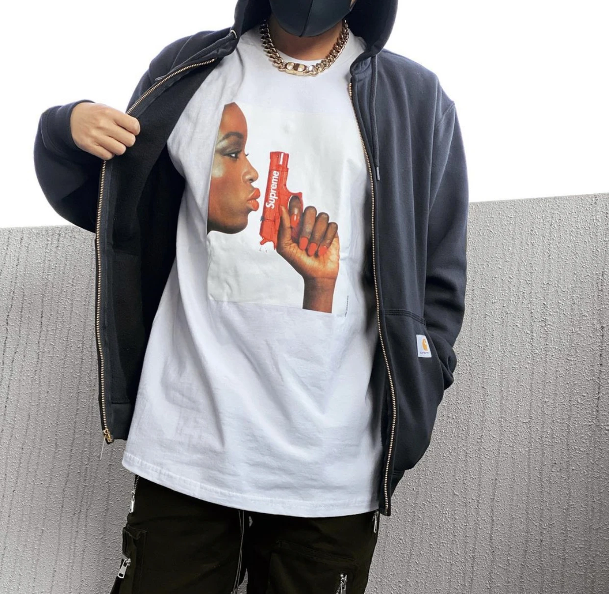 

Color of 21ss water gun T-shirt printed short sleeve T-shirt on sl160