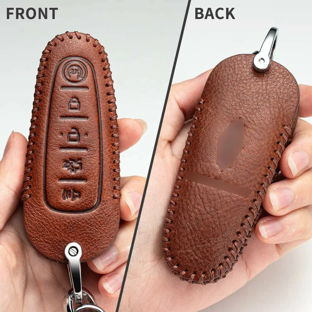 Смарт-брелок для автомобильного ключа из натуральной кожи чехол брелок