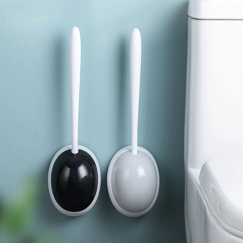 

Silicone Brush Head Toilet Brush Quick Drain Cleaning Tools for Toilet Wall-mounted Household WC Bathroom Accessories