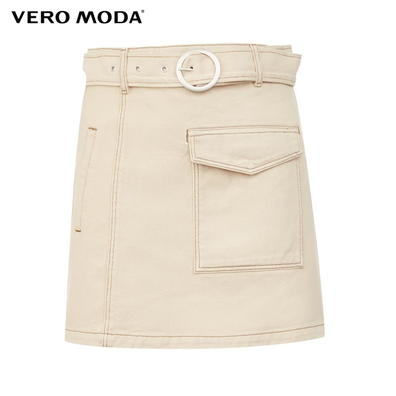 

Vero Moda Women Street Style 100% CottonHigh Waist Retro A-Line Denim Skirt | 320237523