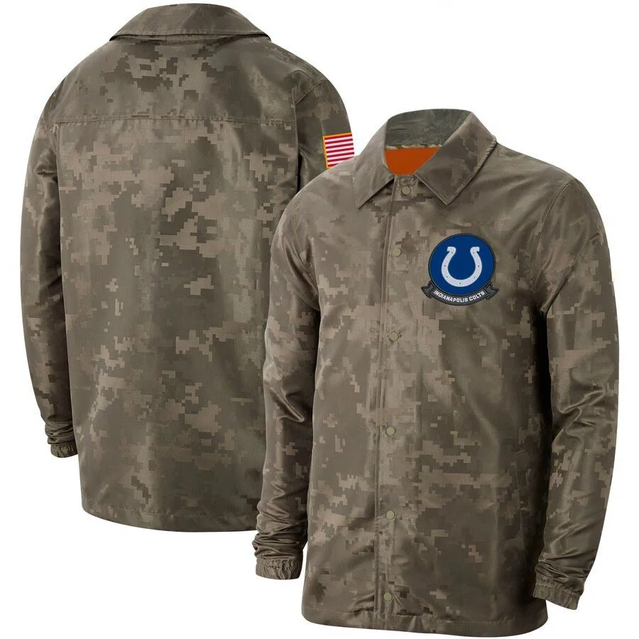 

Indianapolis Men's Camo Colts Salute to Service Sideline Full Zip Lightweight Jacket