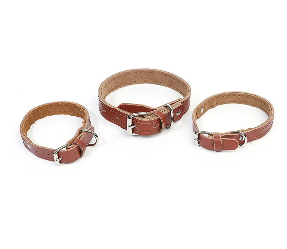 

Кожаный ошейник одежда для животных, регулируемый ремень для собаки, кожаный ошейник для собак
