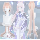 Парик для косплея Game Genshin Impact Kokomi, длинные светло-розовые голубые термостойкие синтетические волосы