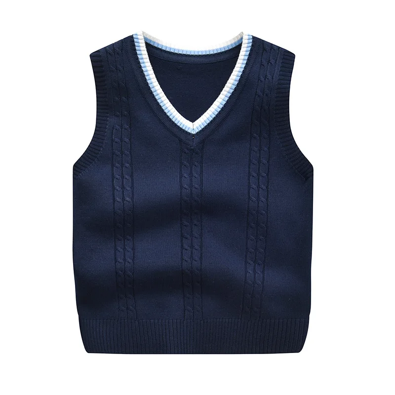 Осенне зимний новый детский жилет свитер для мальчиков и девочек вязаный детей