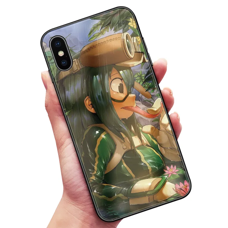 MHAA 6 My Hero Academy аниме закаленное стекло Мягкий ТПУ чехол для телефона чехол для apple iPhone 6 6s 7 8 Plus X XR XS 11 Pro MAX - Цвет: MHAA 6