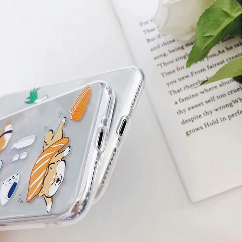 Милый прозрачный чехол для телефона с изображением собаки Шиба ину iPhone 11 Pro X XS Max XR